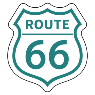 Route 66 Sticker (Turquoise)